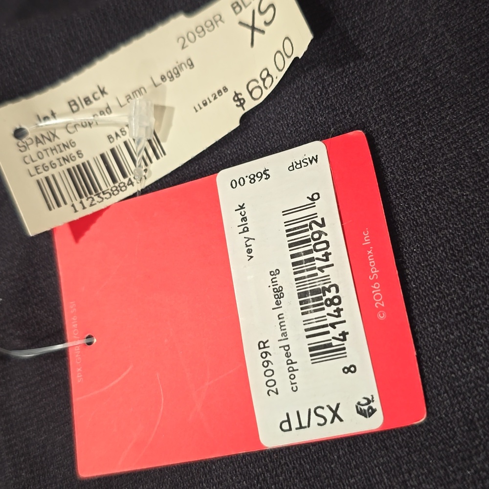 Spanx Cropped Lamn Leggings Very Black - Picture 5 of 5